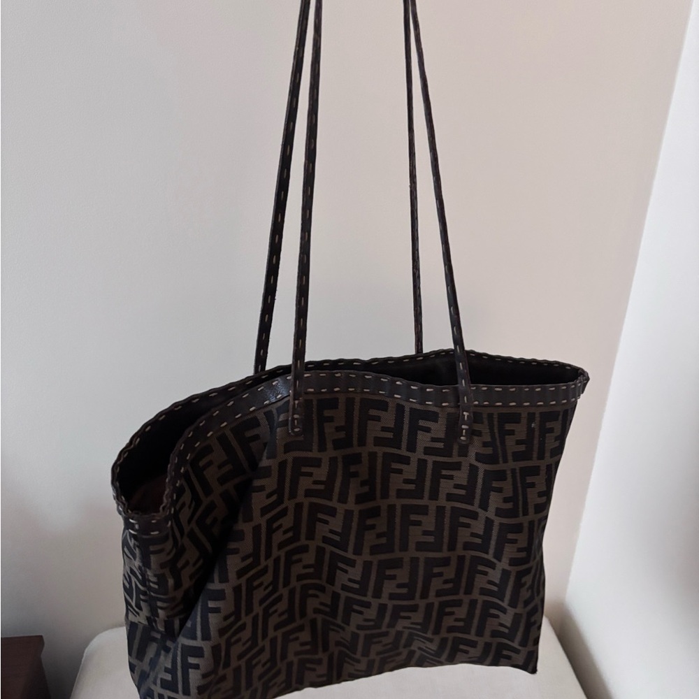 Fendi Zucca Canvas Tote Bag | Vintage | Brown | AS IS / Project - Picture 14 of 16